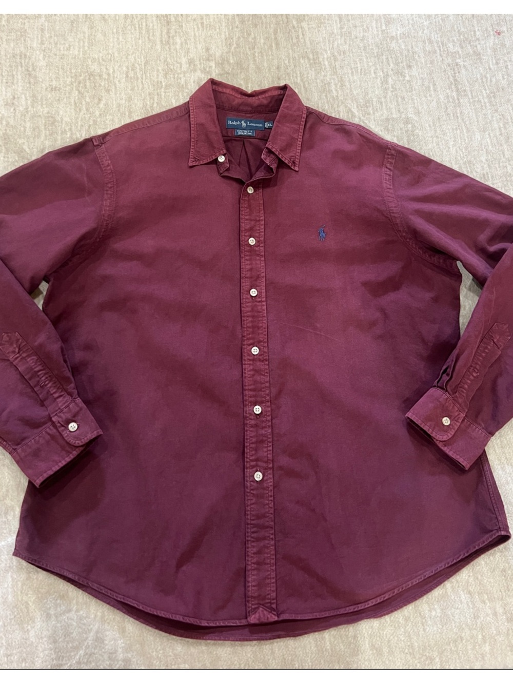 Polo by Ralph Lauren Men's Wine Button-Down Shirt XL